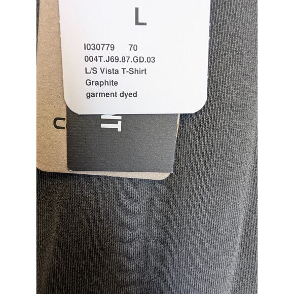 Carhartt Shirt Mens Large Graphite Garment Dyed Long Sleeve Vista-T 1030779 NWT - Picture 3 of 5